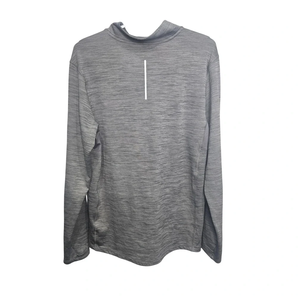 Nike Dri-Fit Quarter Zip‎ Pullover Mens Large Gray Heathered Long Sleeve Top